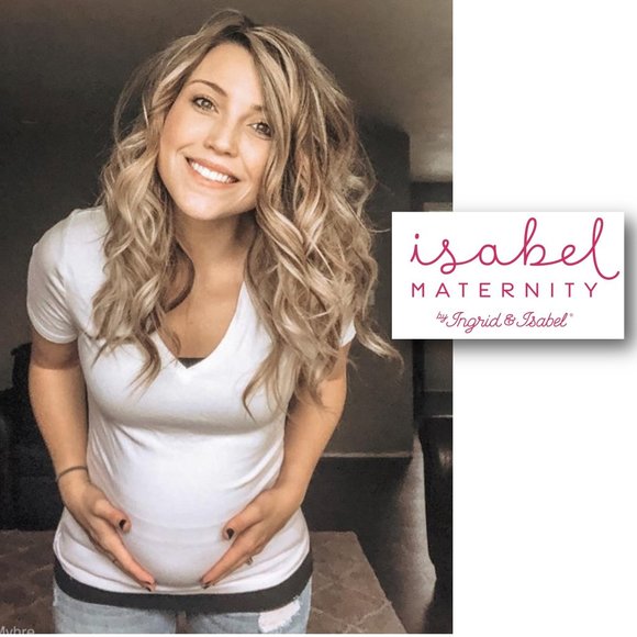 Isabel Maternity by Ingrid & Isabel Tops - Set of 3 ISABEL MATERNITY Short Sleeve V-Neck Side Shirred Maternity Tees  NEW!!